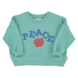 Piupiuchick Sweatshirt turquoise w/ peace