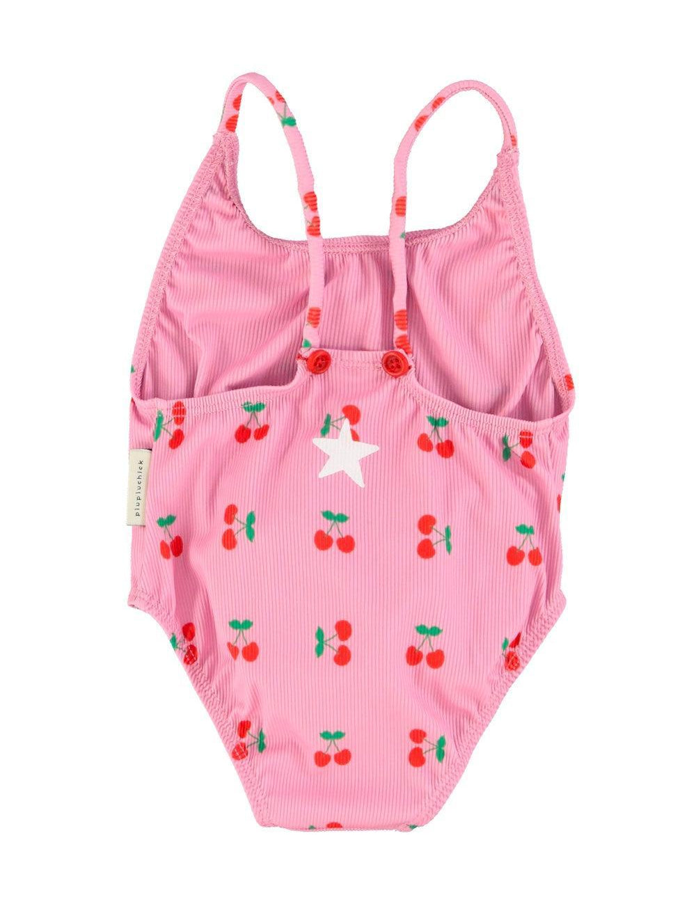 Piupiuchick Swimsuit pink w/ cherries