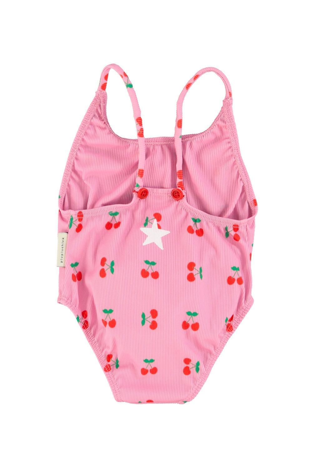 Piupiuchick Swimsuit pink w/ cherries