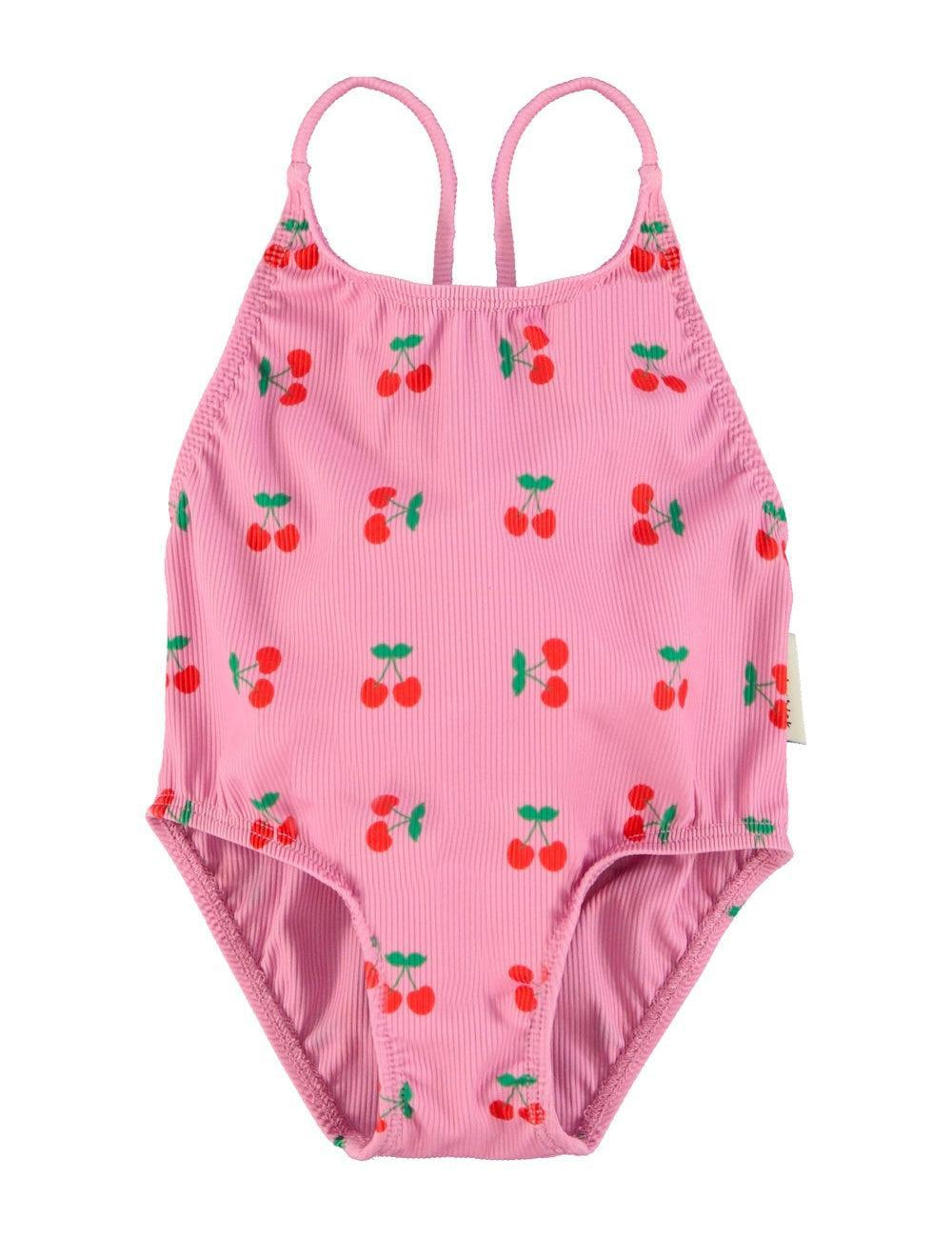 Piupiuchick Swimsuit pink w/ cherries