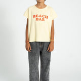 Piupiuchick T-shirt Light Yellow w/ Beach bar