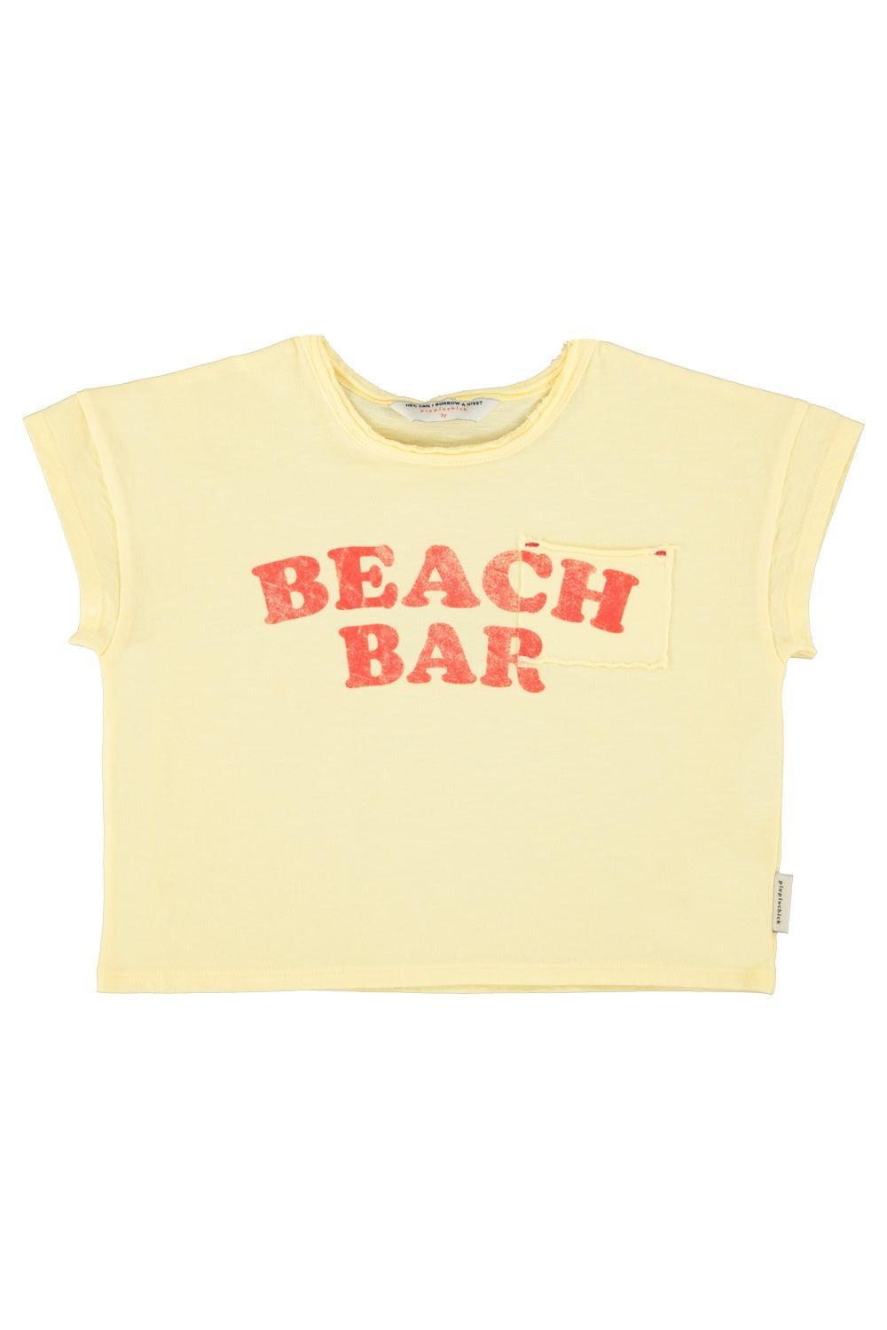 Piupiuchick T-shirt Light Yellow w/ Beach bar