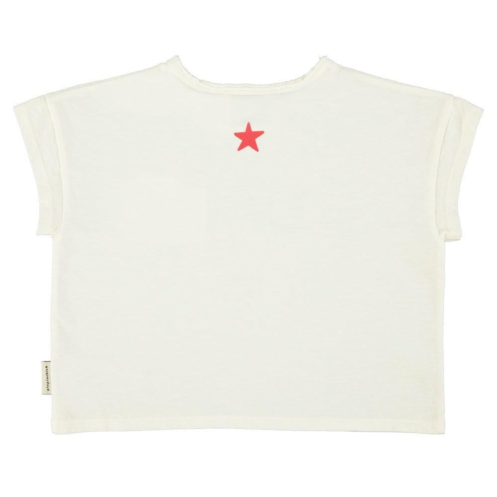 Piupiuchick T-shirt ecru w/ peace