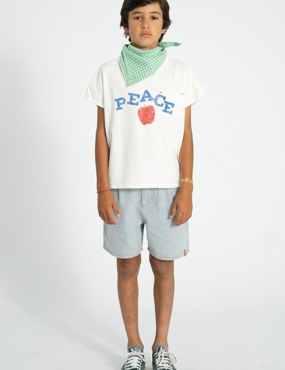 Piupiuchick T-shirt ecru w/ peace