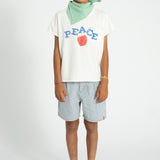Piupiuchick T-shirt ecru w/ peace