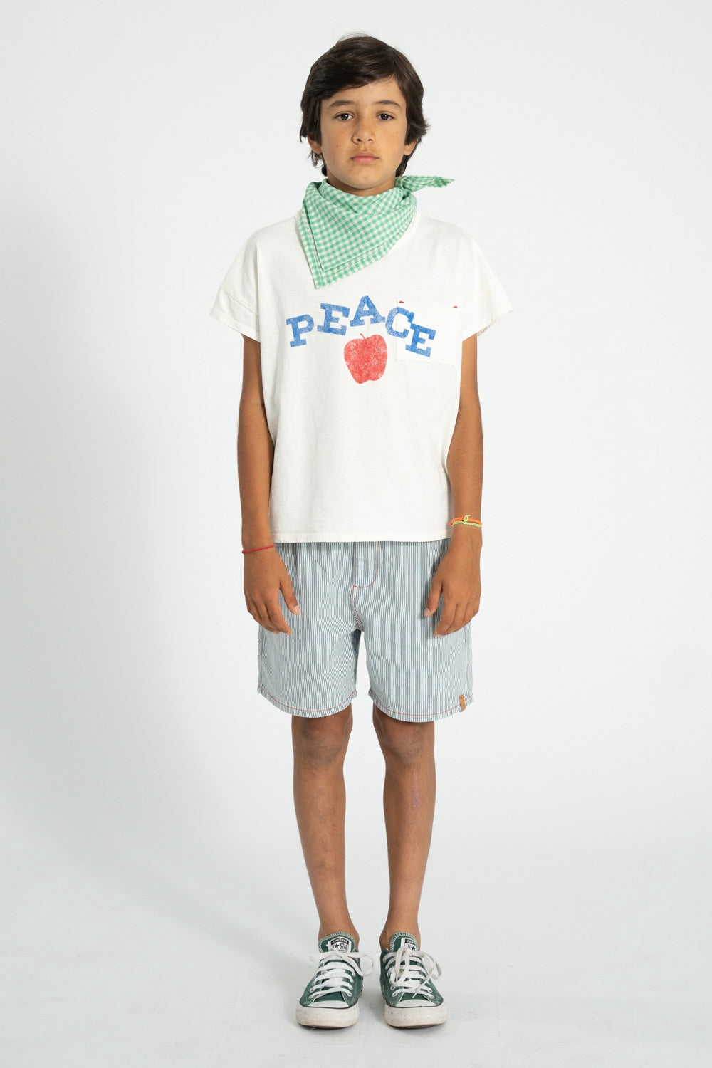 Piupiuchick T-shirt ecru w/ peace