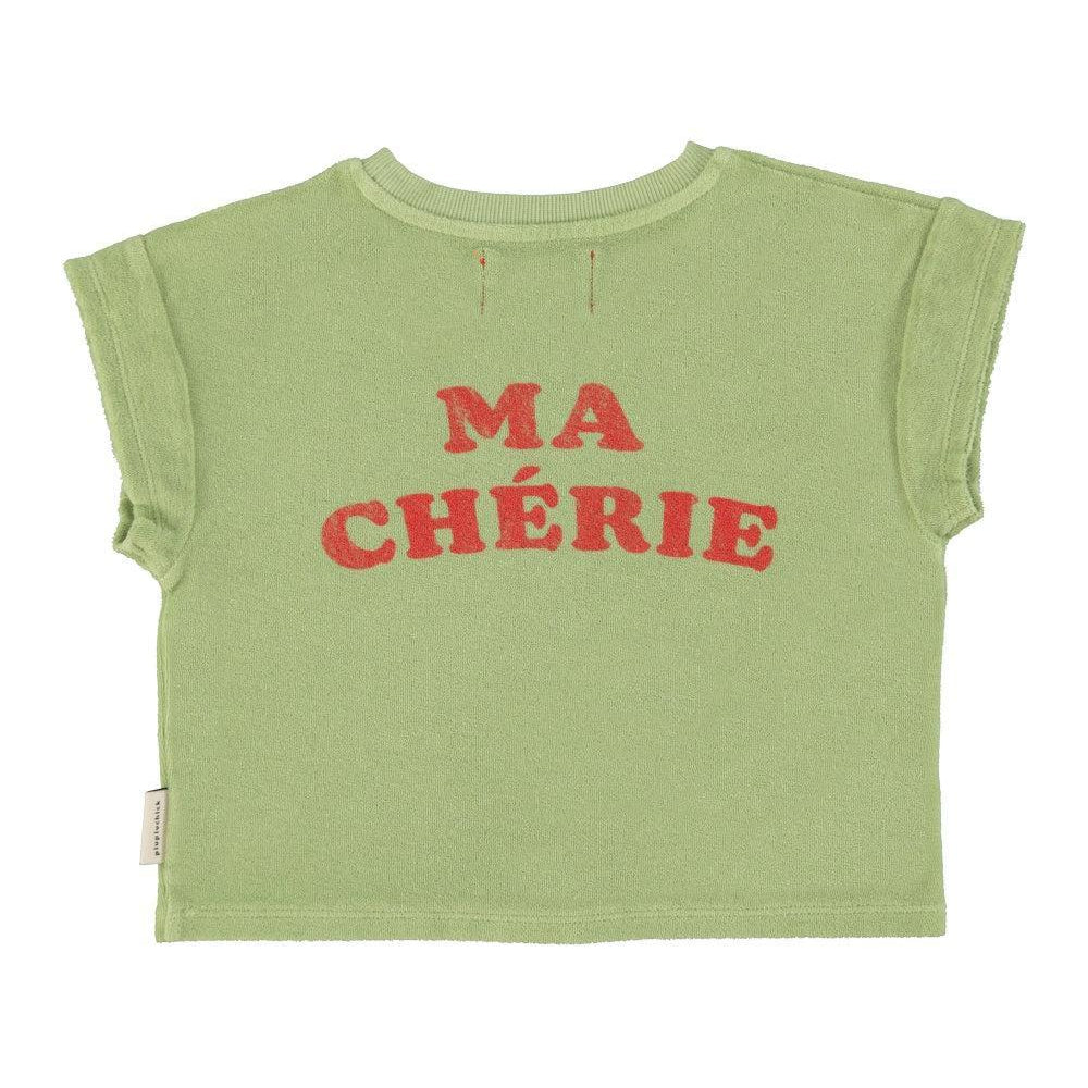 Piupiuchick T-shirt light olive w/ cherry