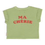 Piupiuchick T-shirt light olive w/ cherry