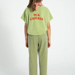 Piupiuchick T-shirt light olive w/ cherry