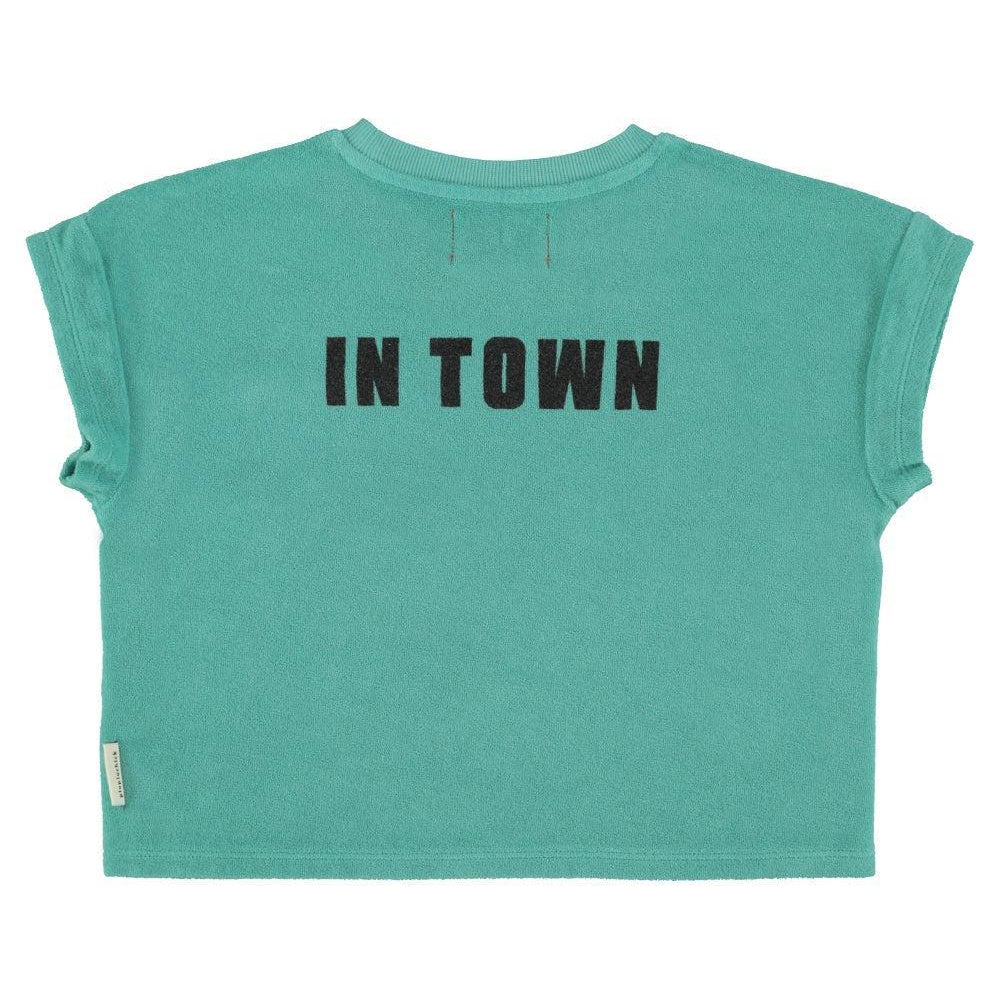 Piupiuchick T-shirt turquoise w/ best friend