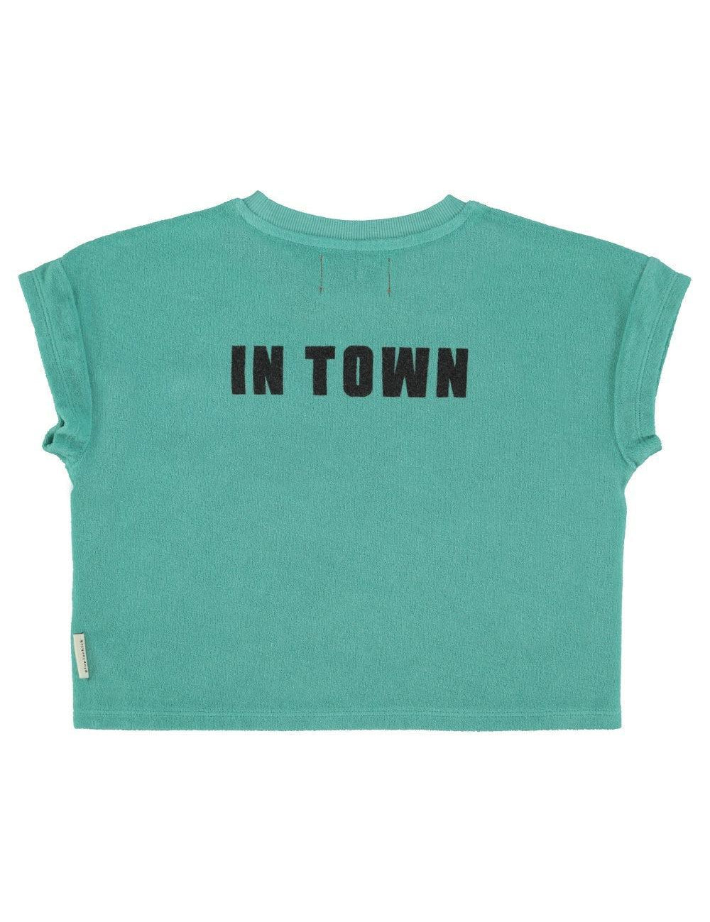 Piupiuchick T-shirt turquoise w/ best friend