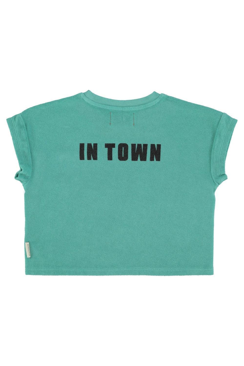 Piupiuchick T-shirt turquoise w/ best friend