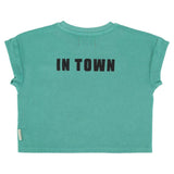 Piupiuchick T-shirt turquoise w/ best friend