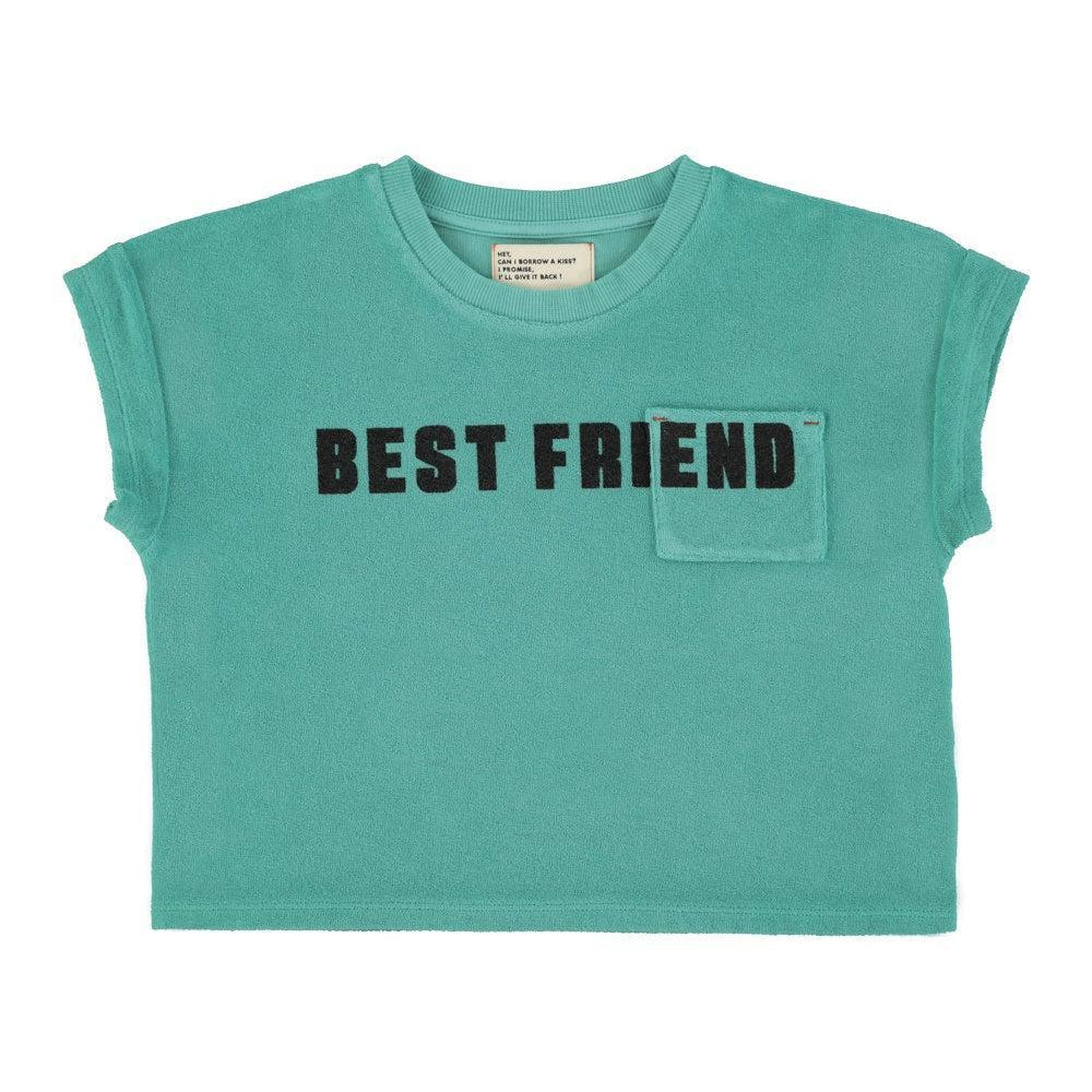 Piupiuchick T-shirt turquoise w/ best friend