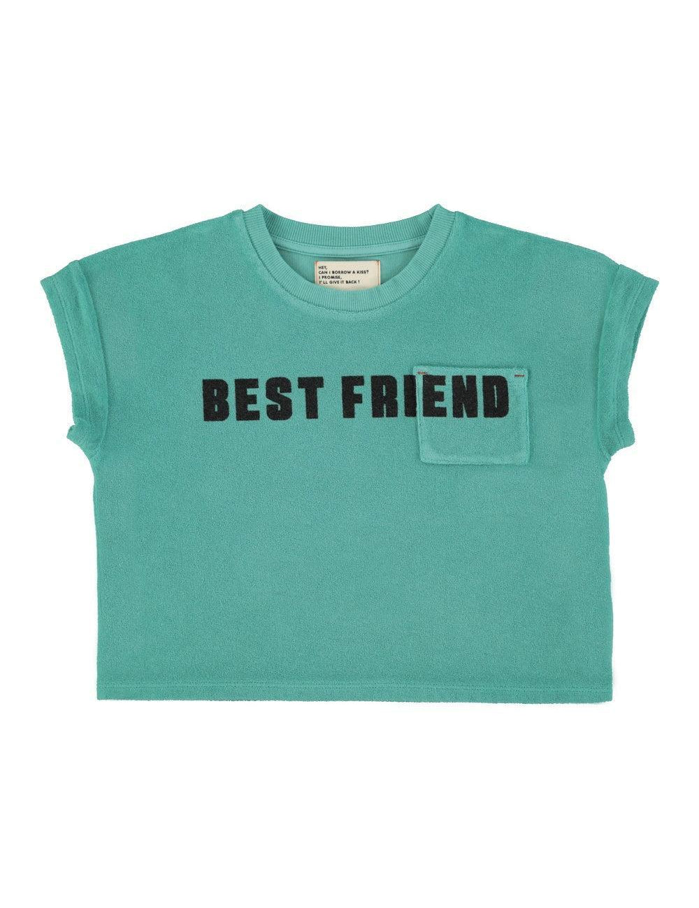 Piupiuchick T-shirt turquoise w/ best friend