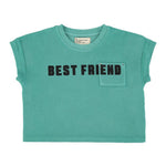 Piupiuchick T-shirt turquoise w/ best friend