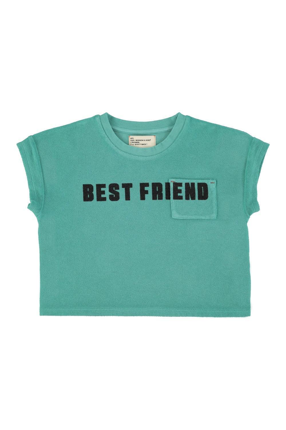 Piupiuchick T-shirt turquoise w/ best friend