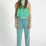 Piupiuchick Top green w/ black hearts