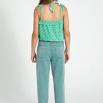 Piupiuchick Top green w/ black hearts
