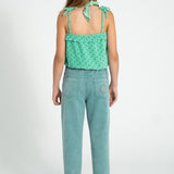 Piupiuchick Top green w/ black hearts