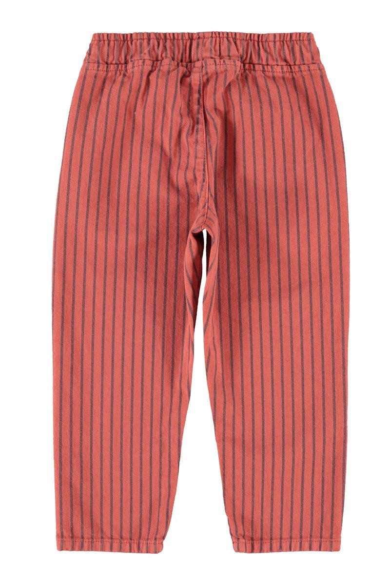 Piupiuchick | Trousers bordeaux w/ black stripes