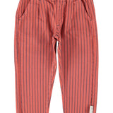 Piupiuchick | Trousers bordeaux w/ black stripes
