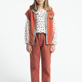 Piupiuchick | Trousers bordeaux w/ black stripes