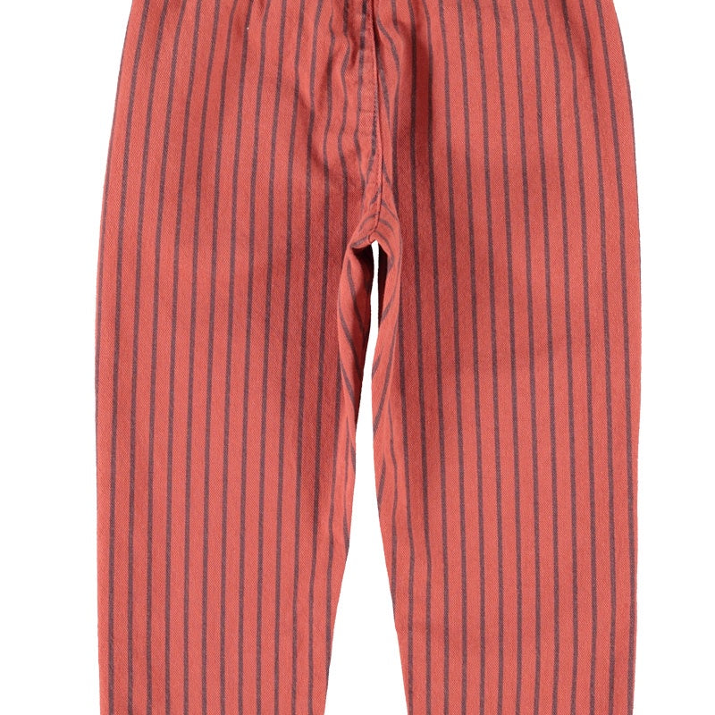 Piupiuchick | Trousers bordeaux w/ black stripes