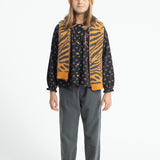 Piupiuchick | Trousers grey w/ black stripes