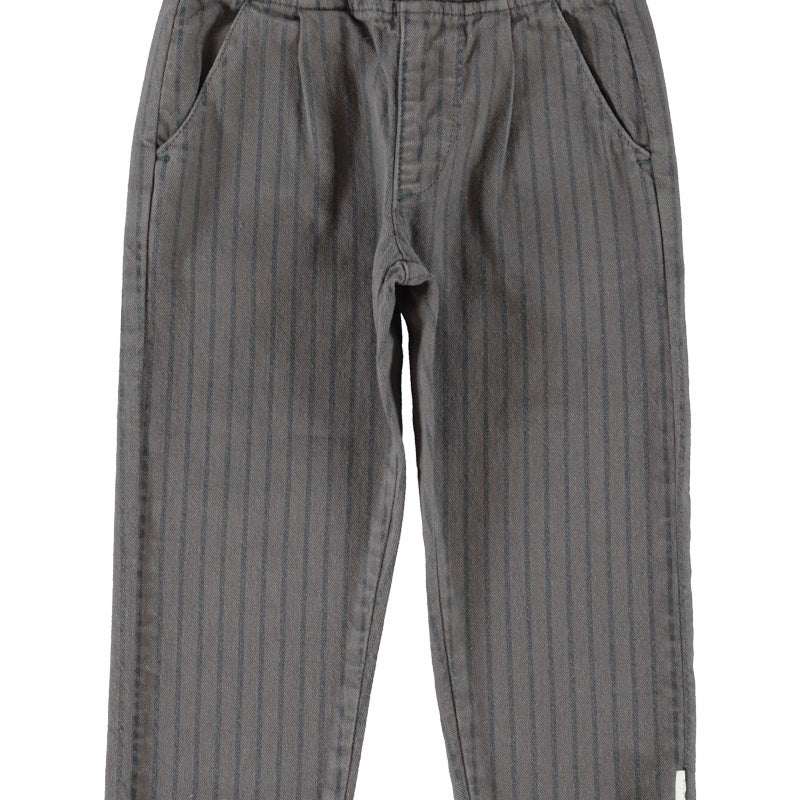 Piupiuchick | Trousers grey w/ black stripes