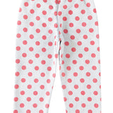 Piupiuchick | Trousers light blue denim w/ red dots