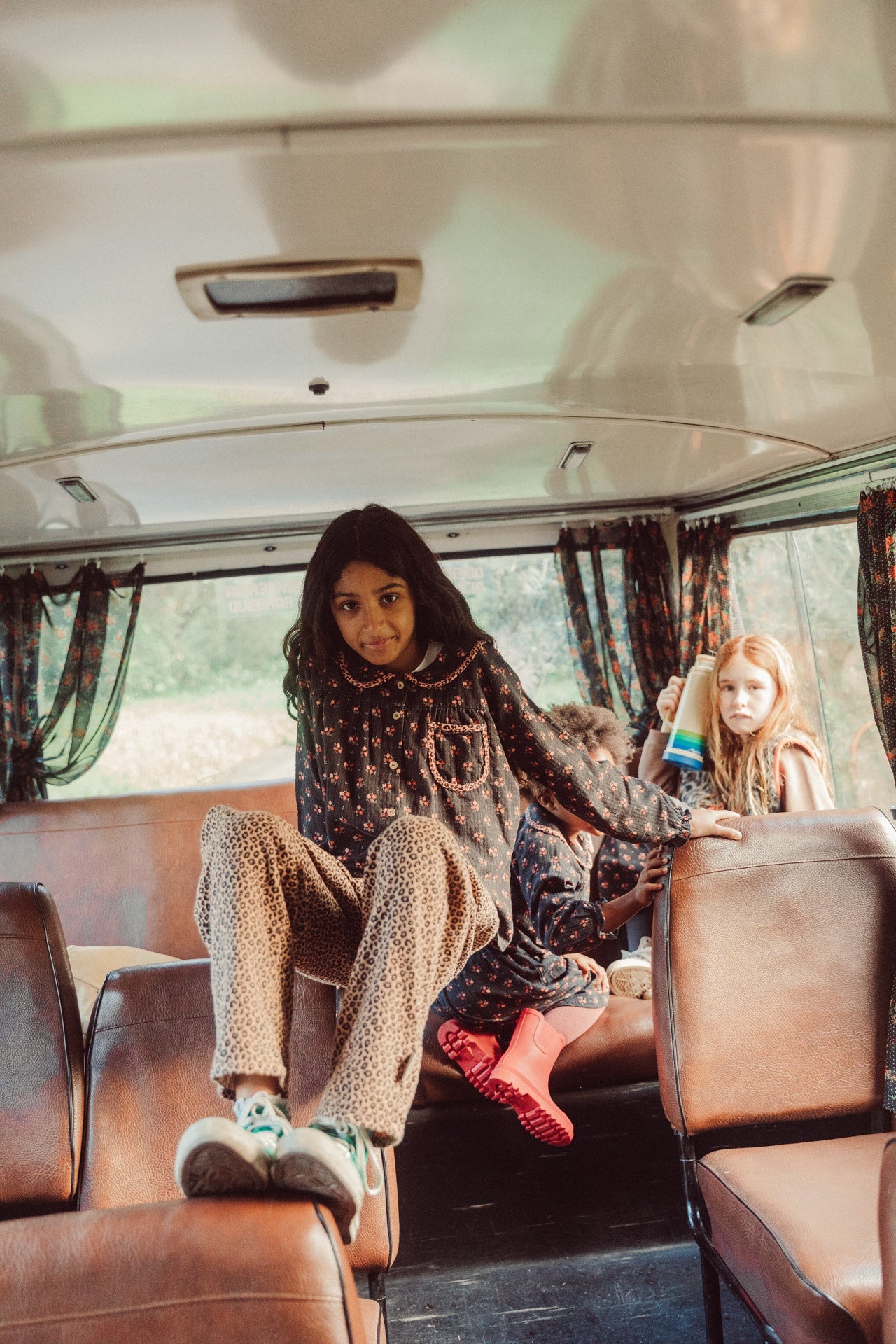 Piupiuchick | Unisex trousers brown w/ animal print
