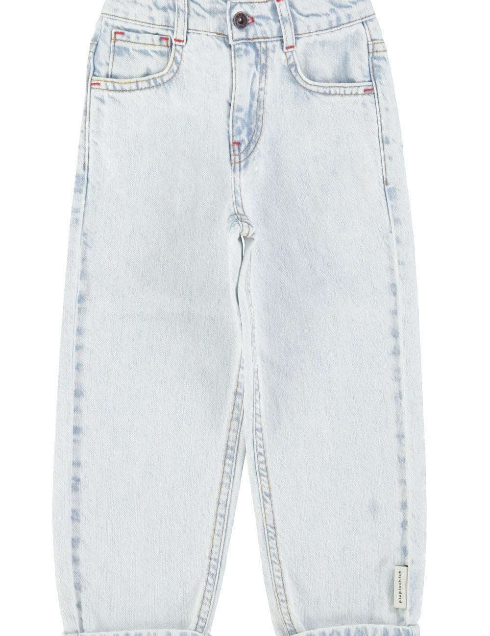 Piupiuchick Unisex trousers washed light denim