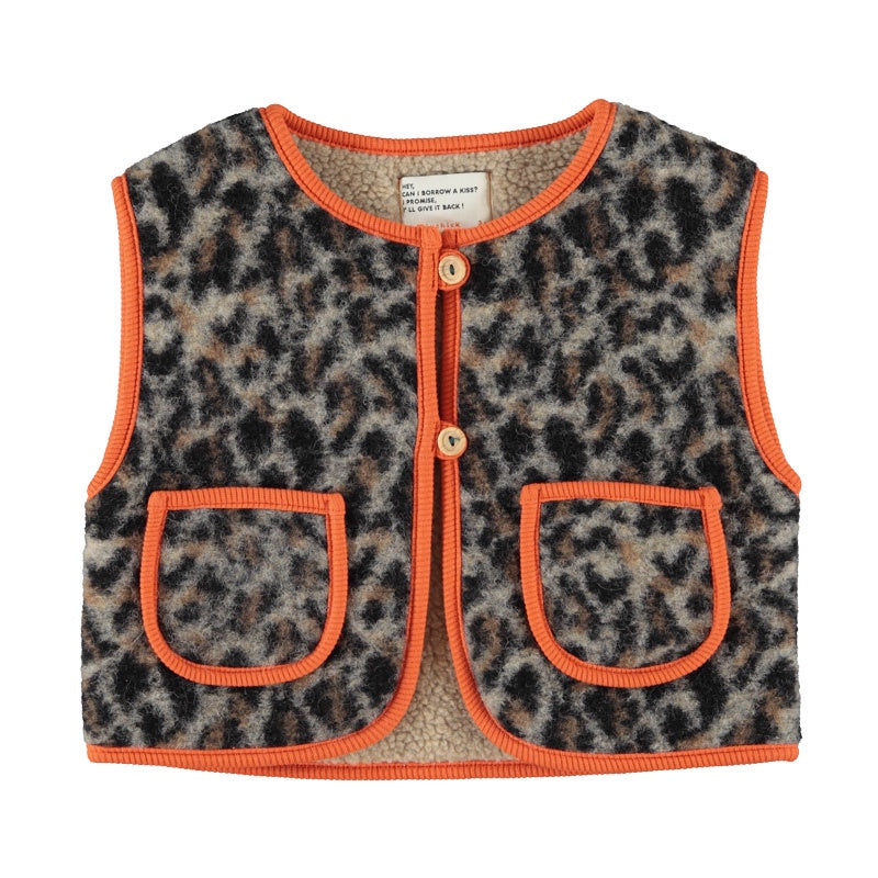Piupiuchick | Waistcoat grey animal print