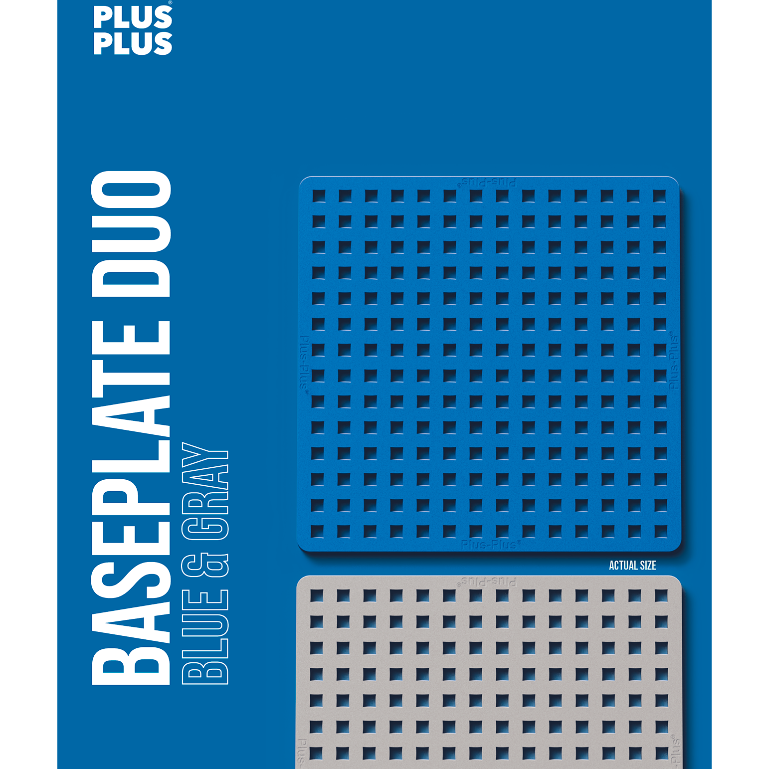Plus-Plus | Baseplates | Blauw & Grijs | 2 stuks
