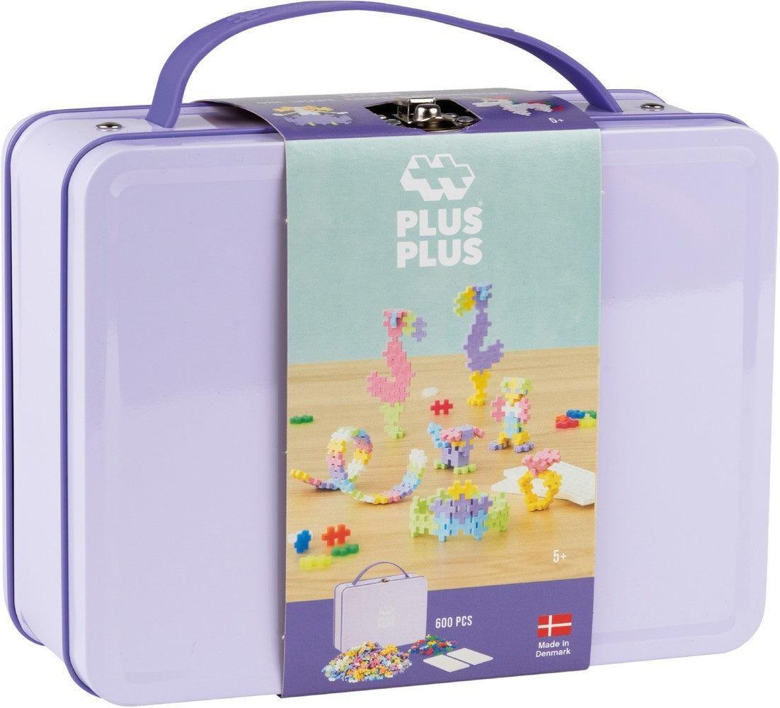 Plus-Plus | Metalen Reiskoffer Pastel & Neon | 600 stuks