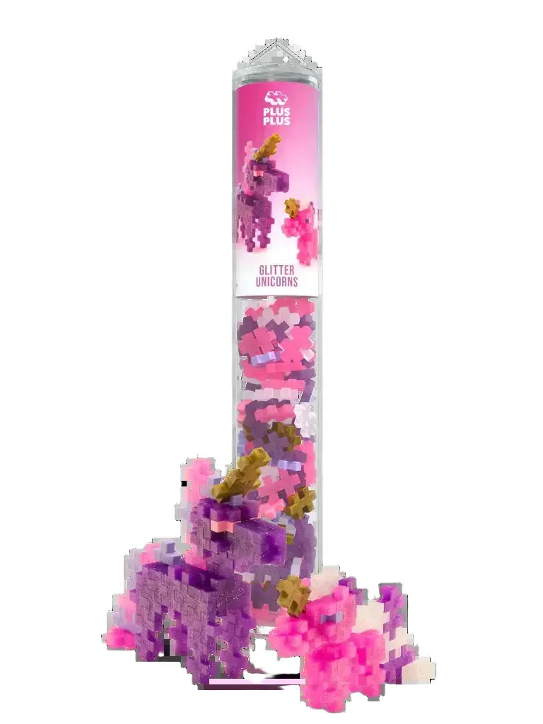 Plus-Plus | Tube Glitter Unicorns | 100 stuks