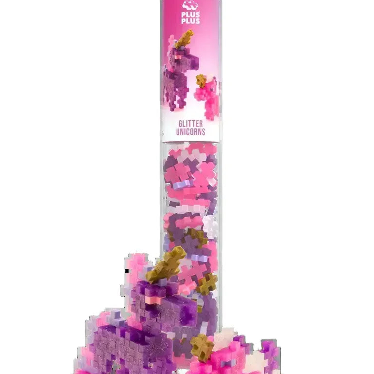 Plus-Plus | Tube Glitter Unicorns | 100 stuks