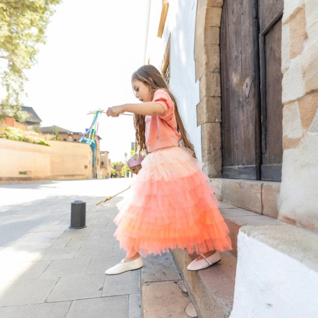 Ratatam | Frills skirt | Orange