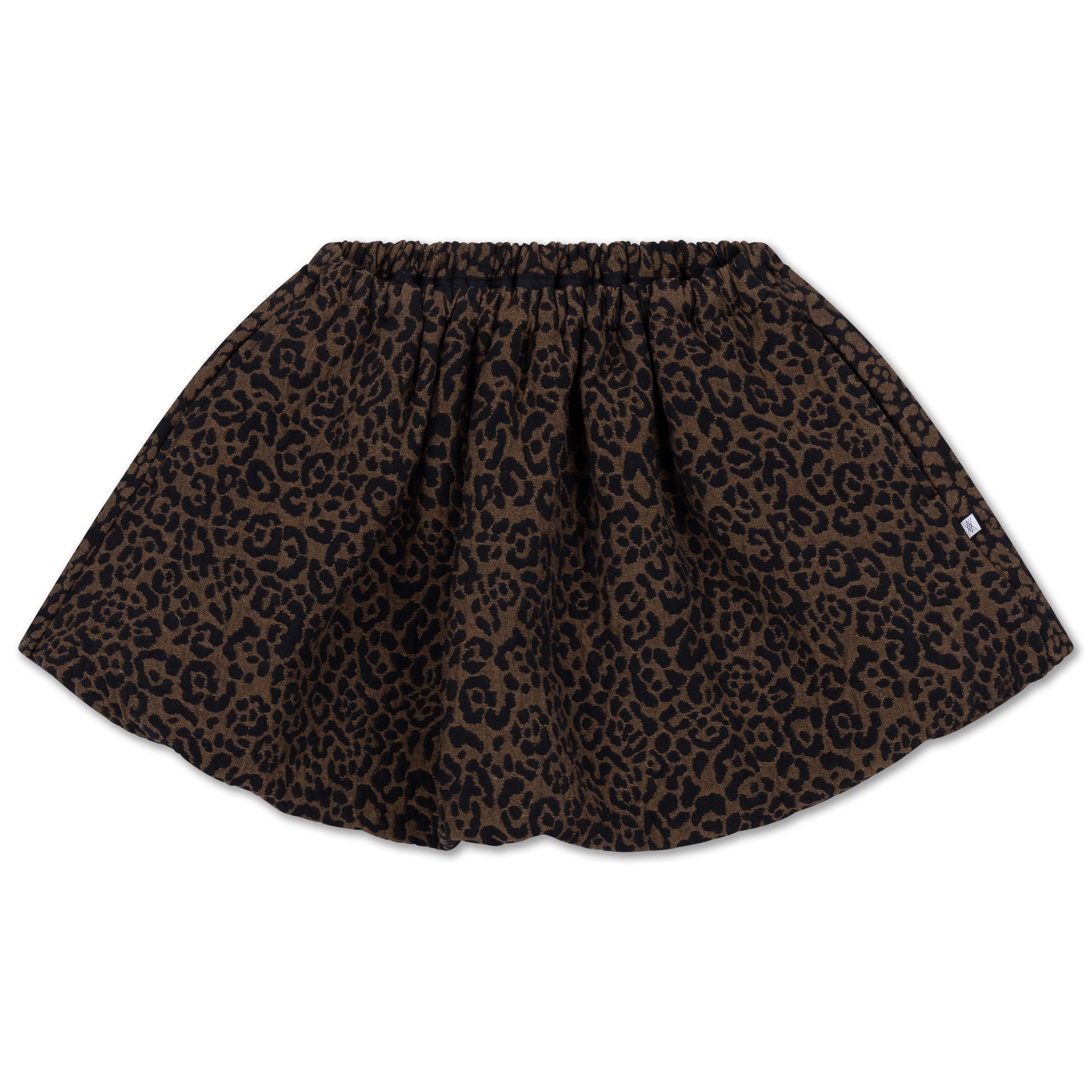 Repose AMS | Balloon Mini Skirt Chocolate Leopard Jacquard