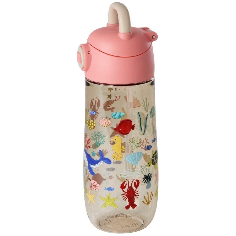 Rice | Drinkfles Ocean Print | Coral