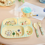 Rice | Melamine Dinner Gift set | Mint Fun Fair Print