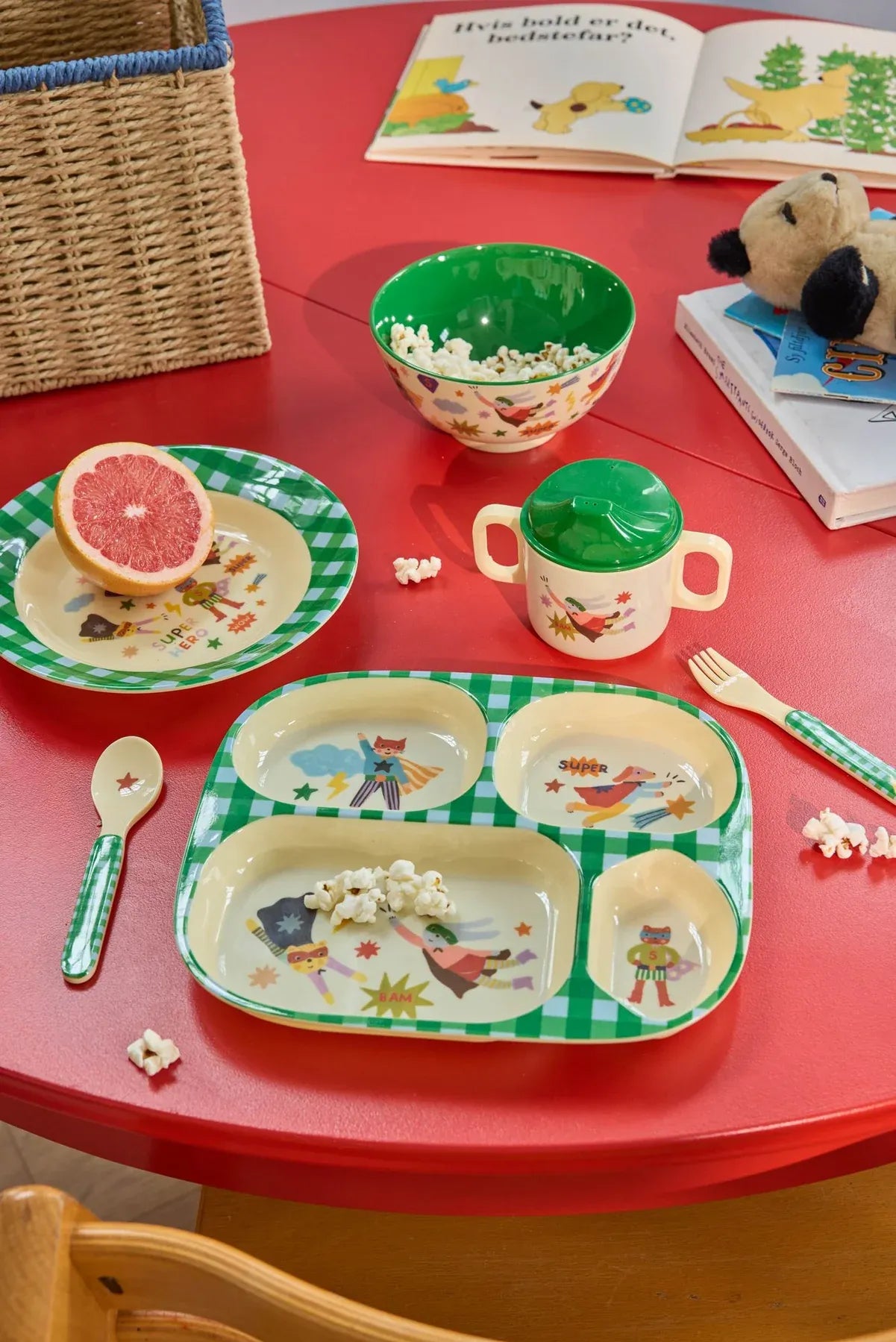 Rice | Melamine bord 4 vakken - Hero blue