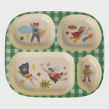Rice | Melamine bord 4 vakken - Hero blue