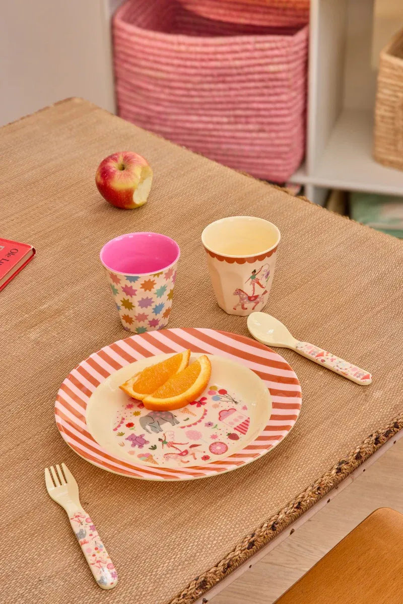 Rice | Set vork lepel Circus rood
