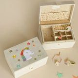 Rockahula | Jewellery box - suede met uniorn