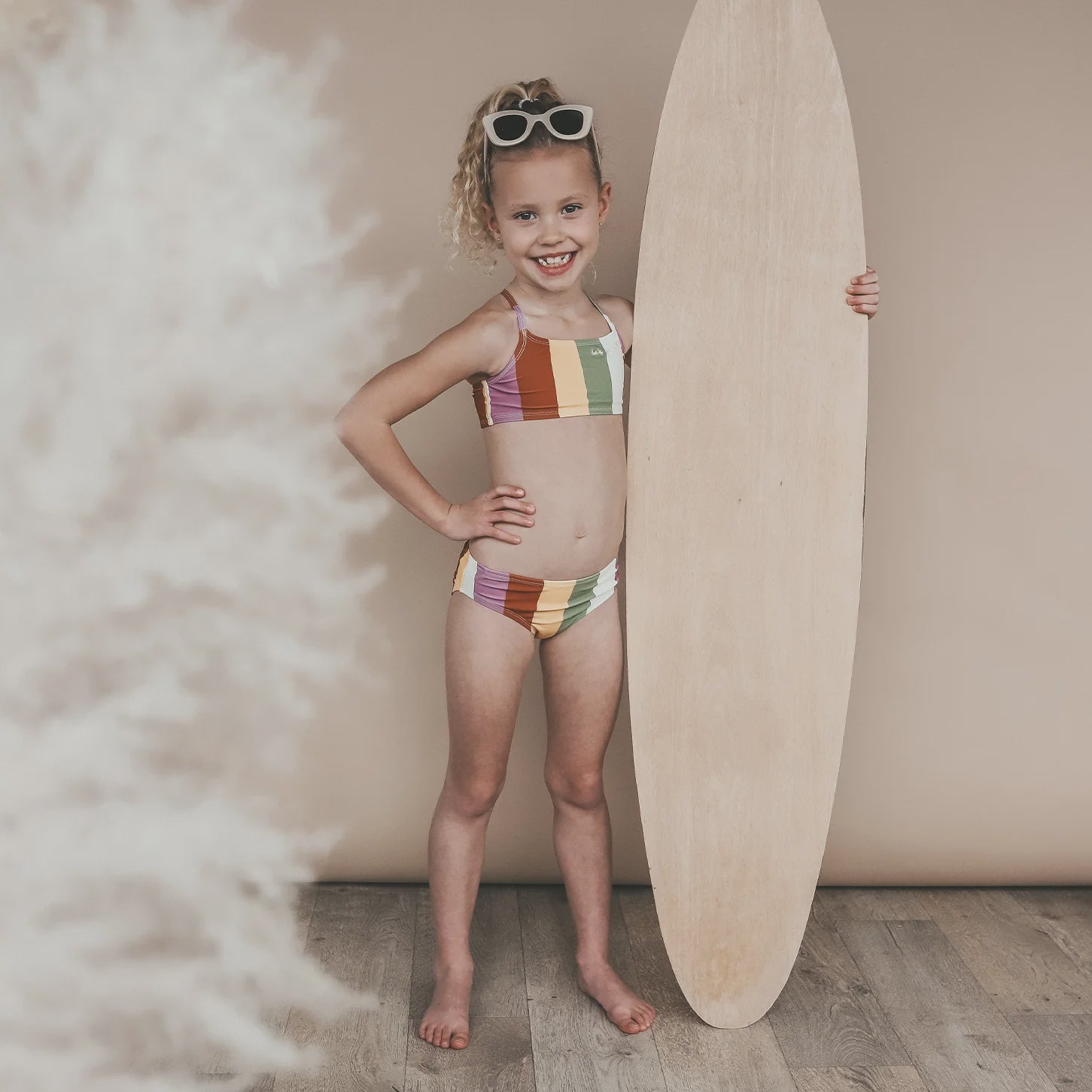 Salted Stories | Multi Stripe bikini multicolor