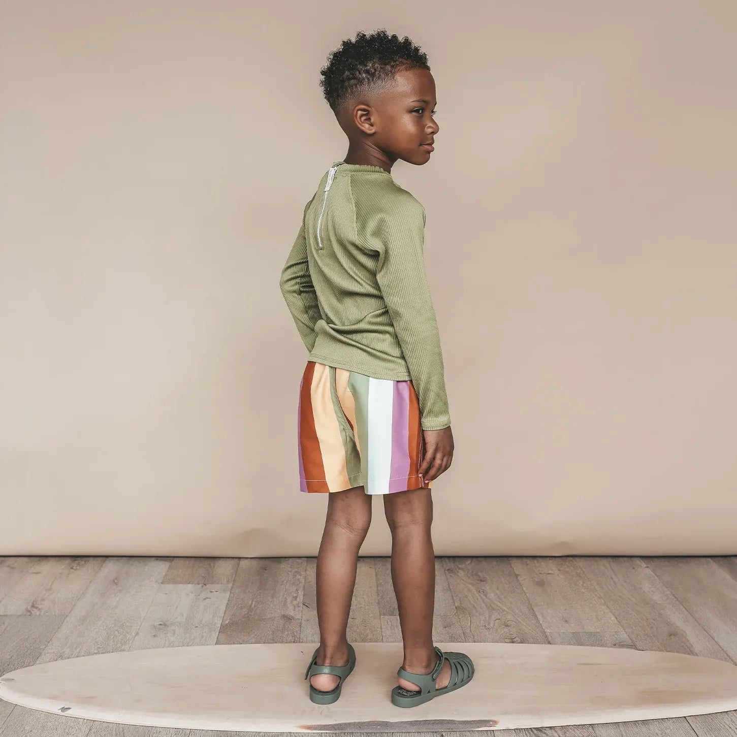 Salted Stories | Multi stripe swim shorts multicolor
