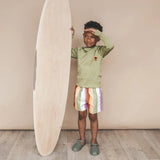 Salted Stories | Multi stripe swim shorts multicolor