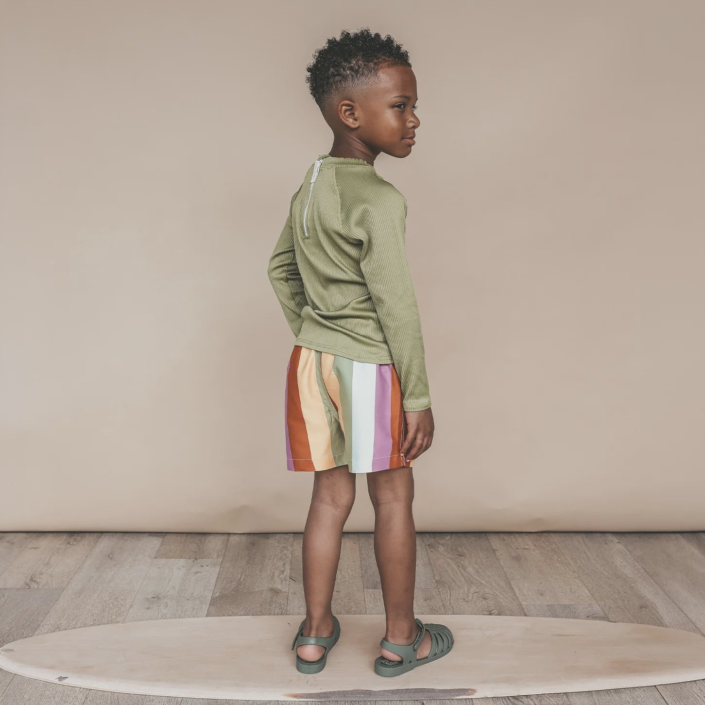Salted Stories | Multi stripe swim shorts multicolor